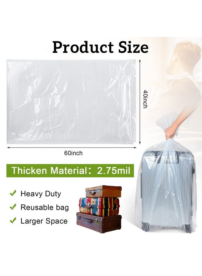 Fainne Fainne 10 Pack Clear Giant Storage Bags Jumbo Plastic Moving Bags Flat Large Plastic Bags for Clothes Packing Luggage Suitcase Comforter Chair Bike Blanket Big Plush Toys(40 x 60 Inch, 2.75 Mils) - Image 2