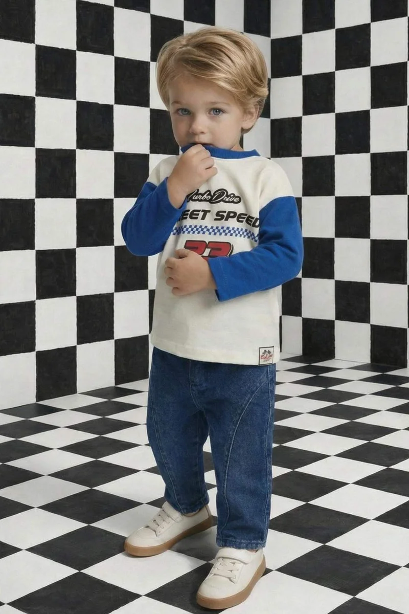 ديفاكتو Baby Boy Regular Fit Denim Trousers