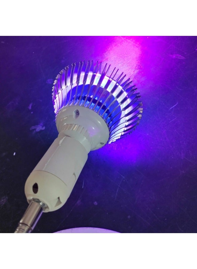Make Shoes Purple Light Fluorescent Light Shoe Special Running Water Fluorescent Pen Sewing Machine Sewing Machine Sewing Machine Lighting Ultraviolet Light-Power:12W Purple Light Bulb E27  - Image 1