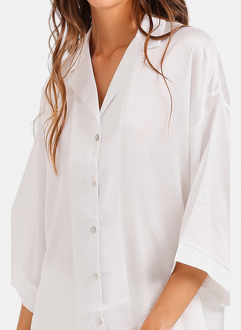 Carina Contrast-Button Satin Set - Image 5