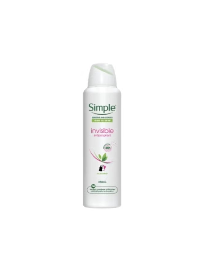 simple Invisible Antiperspirant Spray 250ml (Pack of 6) - Image 2