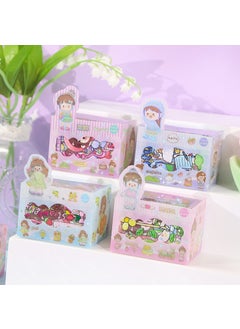 Cute Cartoon Series Special Oil Hand Tape Stickers Handbook Material Decoration Colorful Pet Tape Full Set Children Day Gifts [Maruko Variety Record] PET Single Box