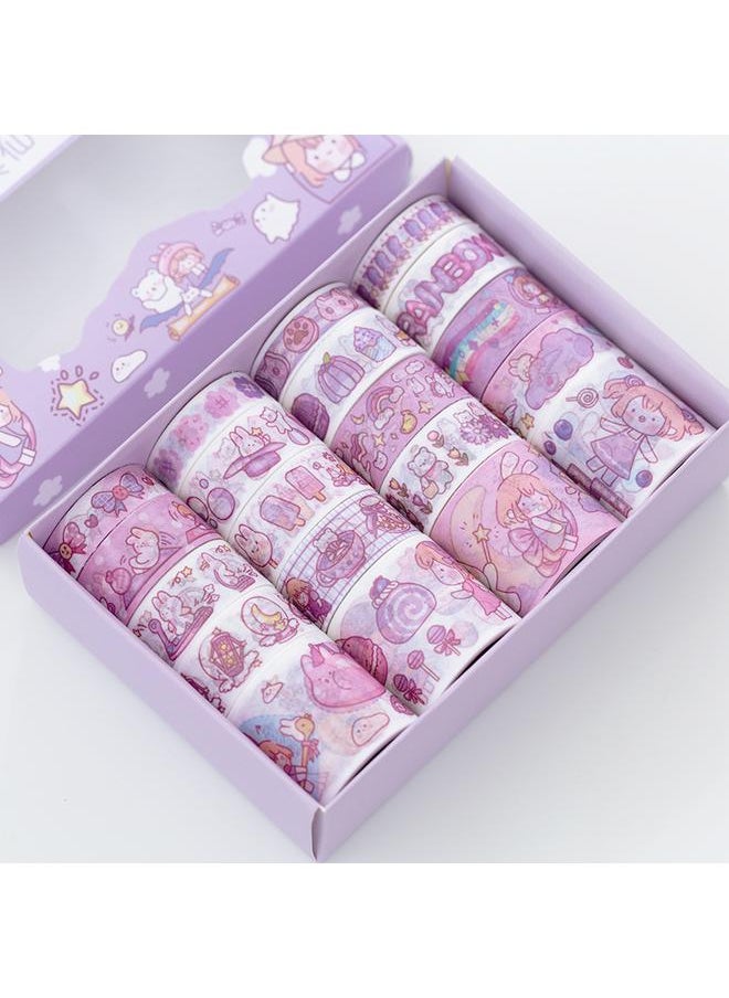 Bluejw - Roll Hand Account Tape Full Set Of Net Red Hand Account Stickers And Paper Film Suit Color Cute Children High Color Value - Image 1