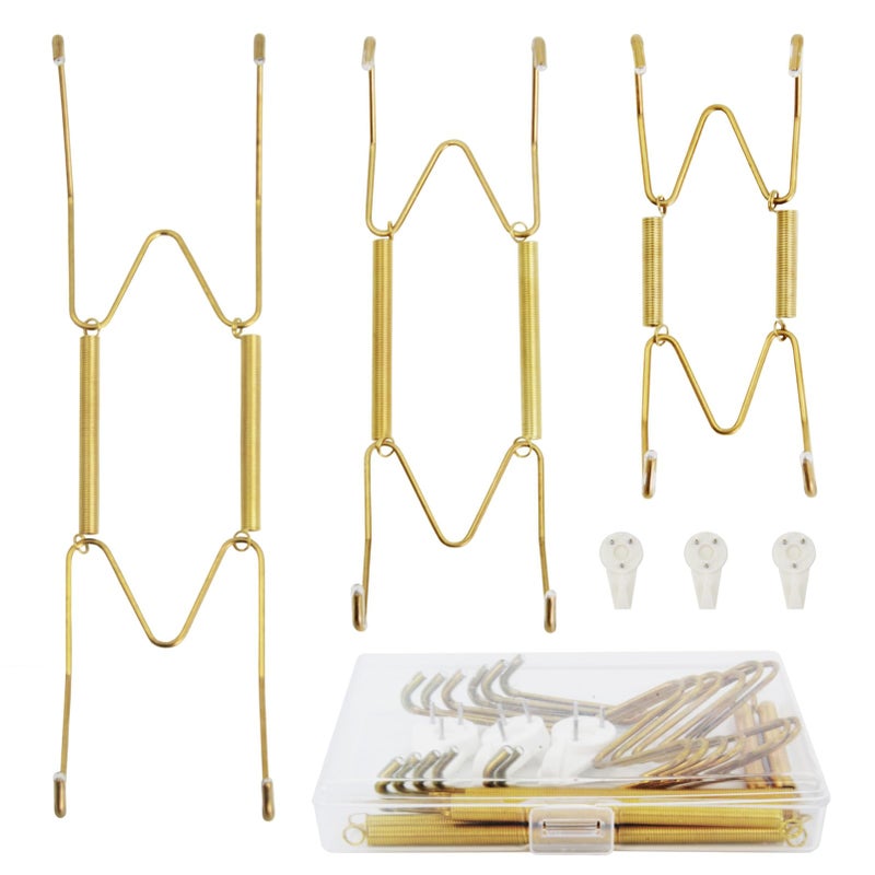 KAHIT 468 Inch Plate Hangers for The Wall Plate Hangers 3 Pack Plate Wall Hangers for Display Invisible Decorative Plate Hooks for Hanging Stainless Steel