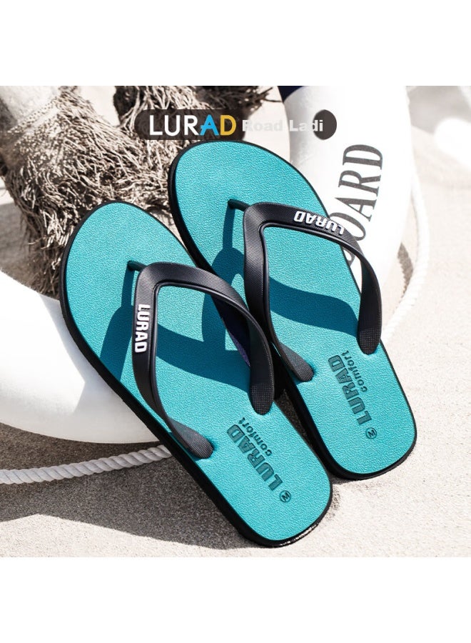 Lurad Men's Summer Fashion Beach Slippers Green 45-46 - Image 1