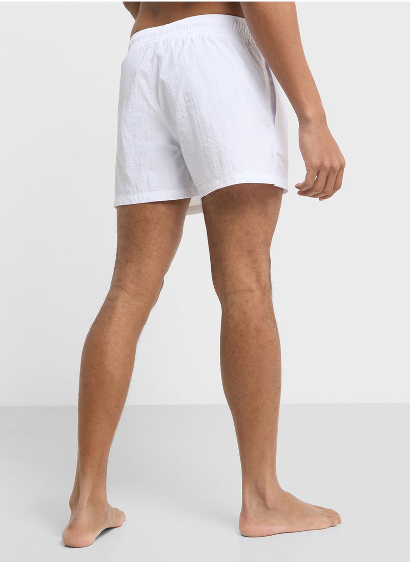 EMPORIO ARMANI - Beachwear Logo  Drawstring Shorts - Image 1