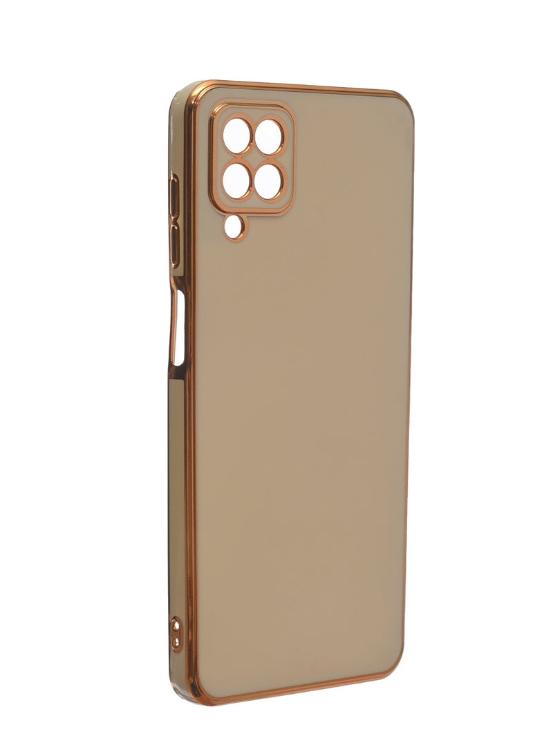 Silicone Case Anti-Shookprof With A Modern Streamlined Design And Gold Electroplated Edges Compatible with Samsung A12 - Image 2