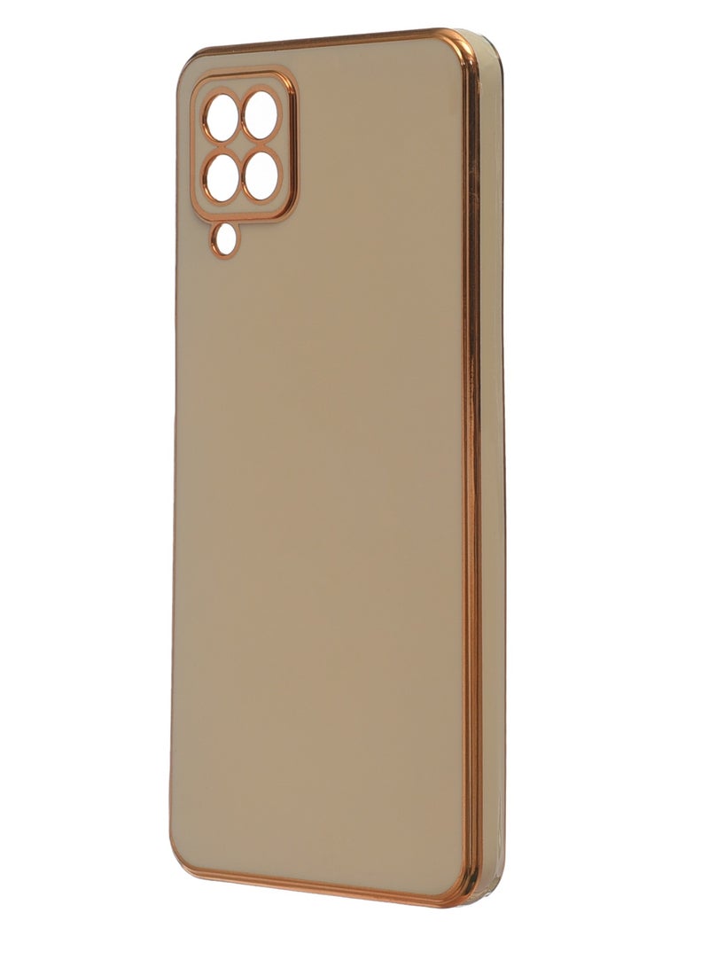Silicone Case Anti-Shookprof With A Modern Streamlined Design And Gold Electroplated Edges Compatible with Samsung A12 - Image 3