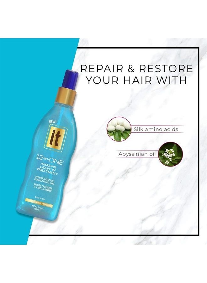 Freeze It - 12-in-One Amazing Leave-In Hair Treatment Spray - Infused with Abyssinian Oil to Hydrate Smooth and Nourish Hair - Conditioner Spray Strengthens and Protects Dry & Damaged Hair - Image 1