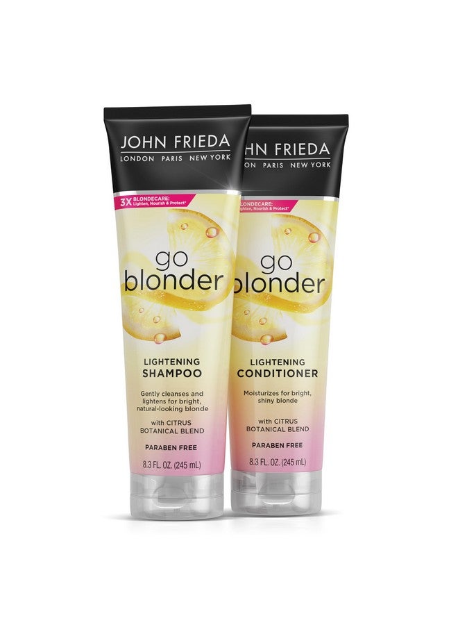 جون فريدا مجموعة شامبو وبلسم جون فريدا شير بلوند جو بلوندر للشعر الأشقر، شامبو وبلسم لتفتيح الشعر بالحمضيات والبابونج، يتميز بتقنية BlondMend الخاصة بنا، 8.3 أونصة (عبوة من قطعتين) - Image 1