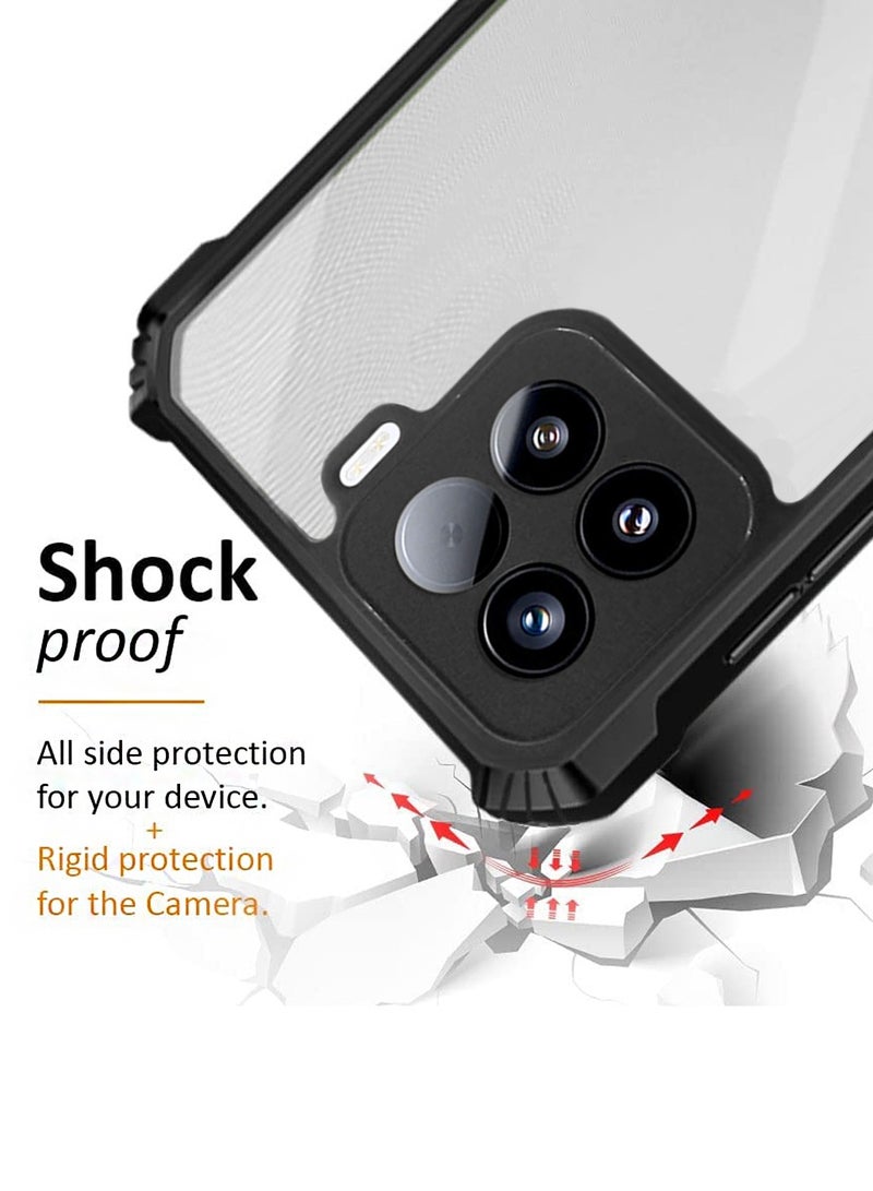 Wtech Xiaomi 15 Pro 5G 2024 Hybrid TPU Silicone With Raised Armour Bumpers Slim Case Cover - Black - Image 5