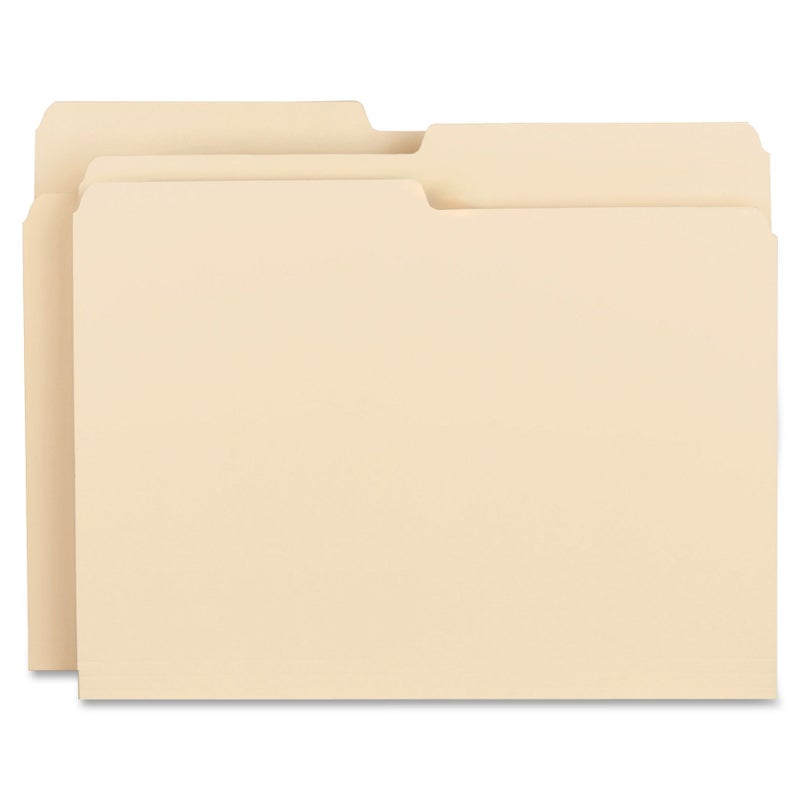 Business Source 12 Cut Top Tab File Folders Box of 100 Manila