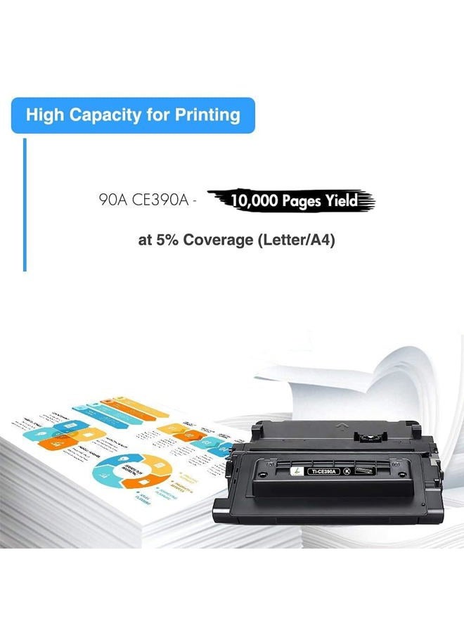 TRUE IMAGE Compatible Toner Cartridge Replacement for HP 90A CE390A 90X CE390X Work with Enterprise 600 M601 M602 M603 M4555 MFP M602x M602n M603dn Laser Printer Ink (Black, 2-Pack) - Image 3