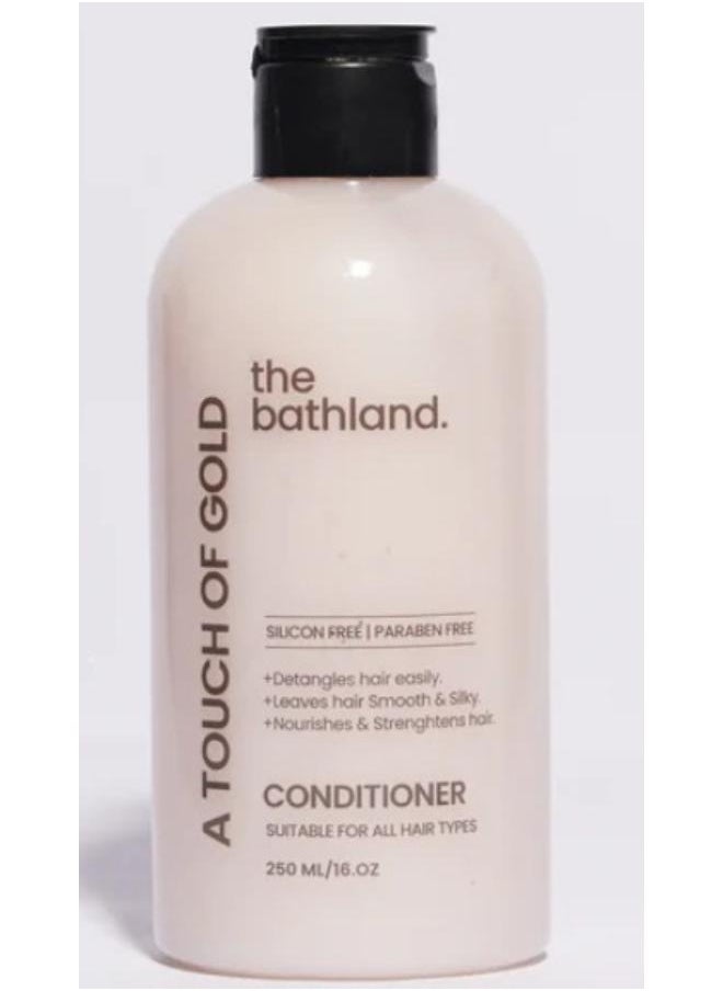 the bath land Unisex Touch of Gold Silicon Free Conditioner For All Hair Types - 250ml  - Image 2