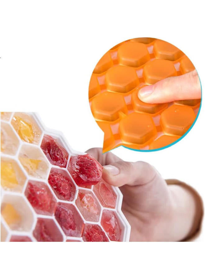 Suncojia Ice Cube Mold, Ice Making Tool, Home Ice Box, Ice Ball Maker, Refrigerator Ice Tray, Silicone Storage Box With Lid, 47 Compartments - Image 1