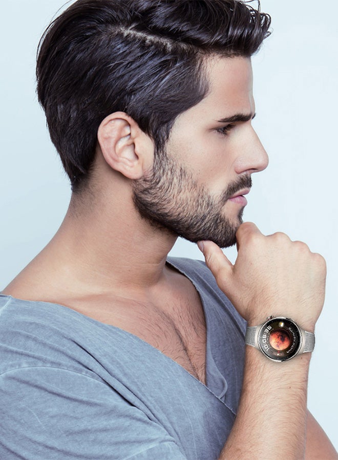 CATANES Huawei Watch 4 Pro/Huawei Watch 4 Band 22mm Nylon Loop Bracelet Classic Band for Men Women Grey - Image 4