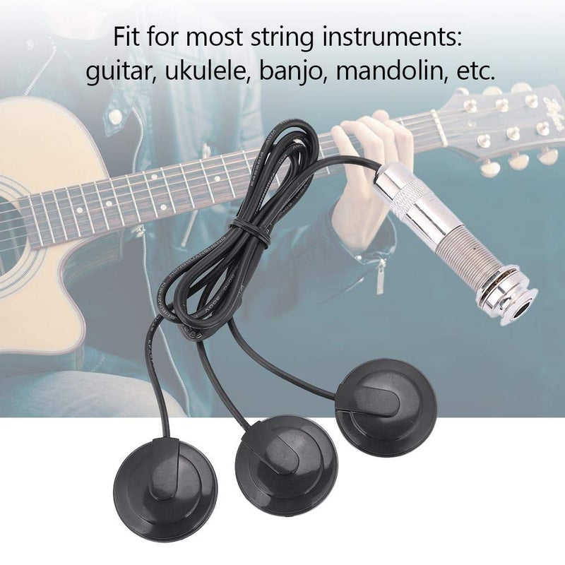 Dilwe Guitar Pickup, Piezo Pickup Transducer for Acoustic Guitar Ukulele Mandolin Instruments Pickup accessories - Image 4