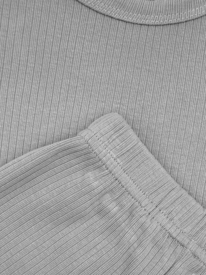 Babies Basic Premium Ribbed Cotton Long Sleeves Top and Bottom Set - Image 5