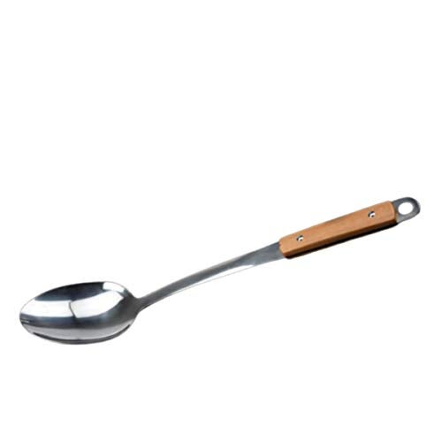 pepplo Kitchen Stainless Steel Serving Spoon with Wooden Handle,Set of 1pc - Image 1