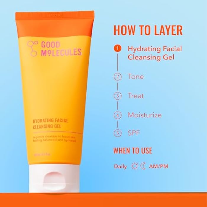 Good Molecules Hydrating Facial Cleansing Gel - Face Wash with Rosewater and Pineapple Extracts to Brighten, Cleanse, and Moisturize - Facial Cleanser, Skin Care - Image 5
