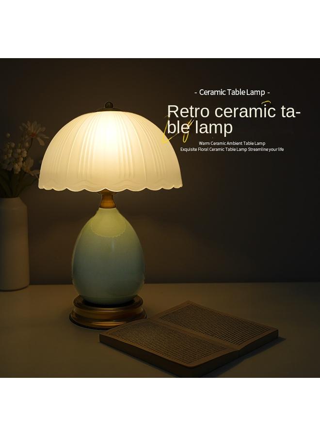 Bluejw Nordic Retro Ice Cracking Table Lamp Advanced Bedroom Bedside Lamp Dormitory Desk Study American Style Table Lamp Light Luxury Creative - Image 2