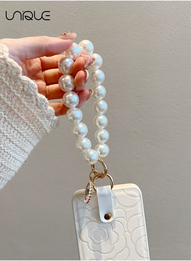 Unique Phone Case for Huawei P60 Pro 6.67 Inches Case, Cute Flower with Lovely Bracelet Chain for Women Girls Soft TPU Shockproof Protective Case Anti-lost Chain Cute Jewelry Cover  - Image 4