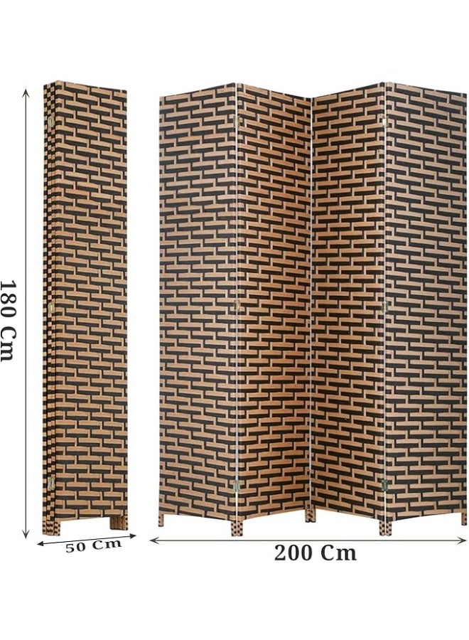 Fixer Fixer Foldable & Movable Hand-Woven Room Divider [200 x 180 cm] – Stretch Partition for Office, Bedroom, Living Room, Hotel Wall  - Image 3