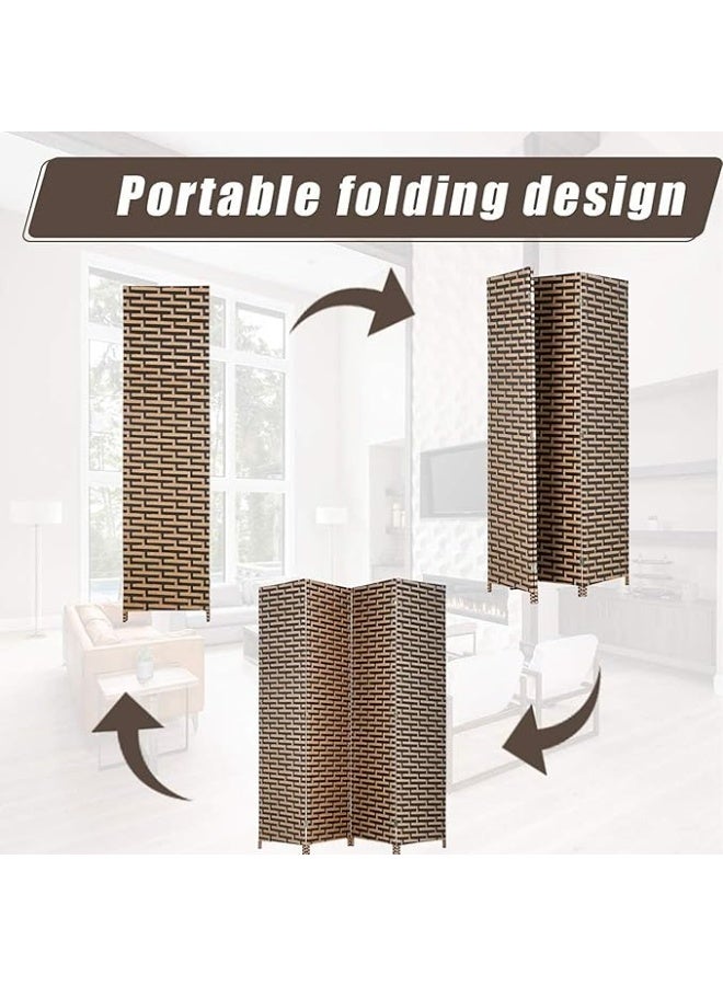 Fixer Fixer Foldable & Movable Hand-Woven Room Divider [200 x 180 cm] – Stretch Partition for Office, Bedroom, Living Room, Hotel Wall  - Image 4