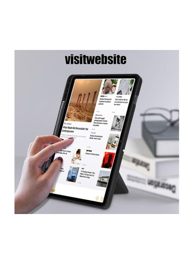 عام غطاء متوافق مع Samsung Galaxy Tab S10 Plus/Tab S10+ بحجم 12.4 بوصة (2024)، حالة بحامل للقلم، غطاء مطوِّر بميزة النوم والاستيقاظ الذكية - Image 5