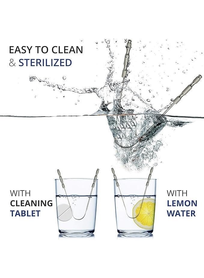 أداة كشط للعناية باللسان للبالغين من فولاذ مقاوم للصدأ بنسبة 100% - أفضل منظف لسان معدني لتحسين نظافة الفم، عبوة من قطعتين - Image 3