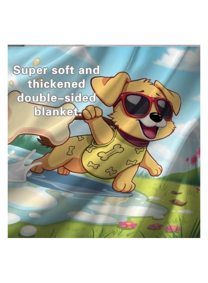 general Children's or student cartoon flannel thin blanket (warm and comfortable, suitable for sleep, games) 100cm*150cm - 435 - Image 1
