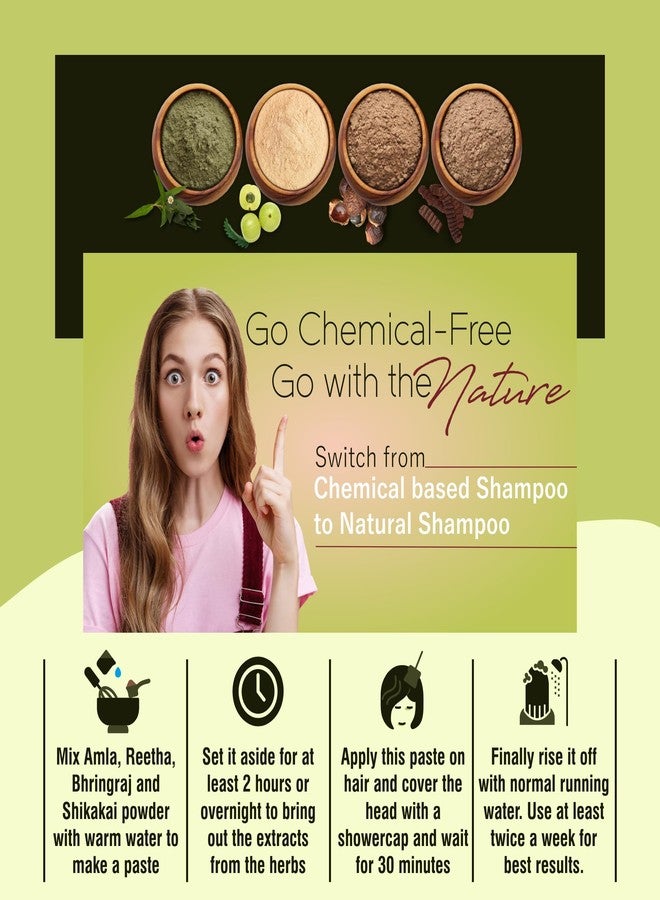 IYUSH Herbal Ayurveda Bhringraj Powder and Shikakai Powder for Hair Growth - 500gm | Hair Mask for Dry and Frizzy Hair | Hair Volume Powder | Herbal Hair Wash Powder | Hair Powder | 250gm each - Image 4