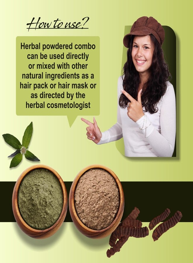 IYUSH Herbal Ayurveda Bhringraj Powder and Shikakai Powder for Hair Growth - 500gm | Hair Mask for Dry and Frizzy Hair | Hair Volume Powder | Herbal Hair Wash Powder | Hair Powder | 250gm each - Image 5