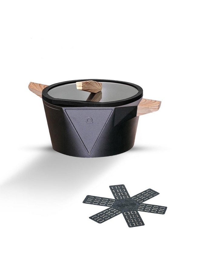 BLACKSMITH Non-Stick Casserole Pan with Glass Lid | Induction Cooktop| Wooden Handle |Cooking, Serving, Gifting | Ideal for Biryani, Curries, & More| 4 Litre Serve 4-5 Persons - Image 1