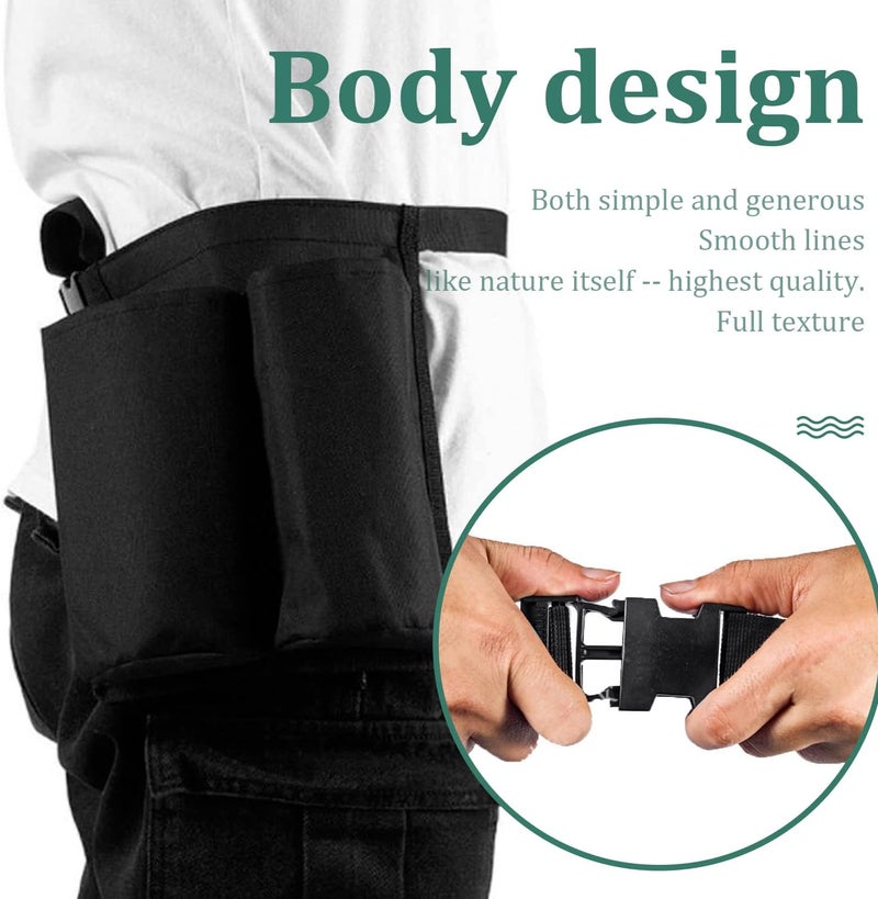 Pacify Massage Holster 2 Pocket Adjustable Massage Lotion Oil Holster Bottle Bag for Therapist - Image 3