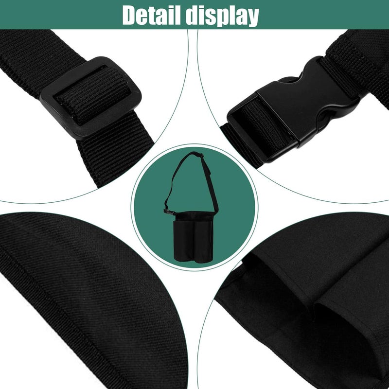 Pacify Massage Holster 2 Pocket Adjustable Massage Lotion Oil Holster Bottle Bag for Therapist - Image 4