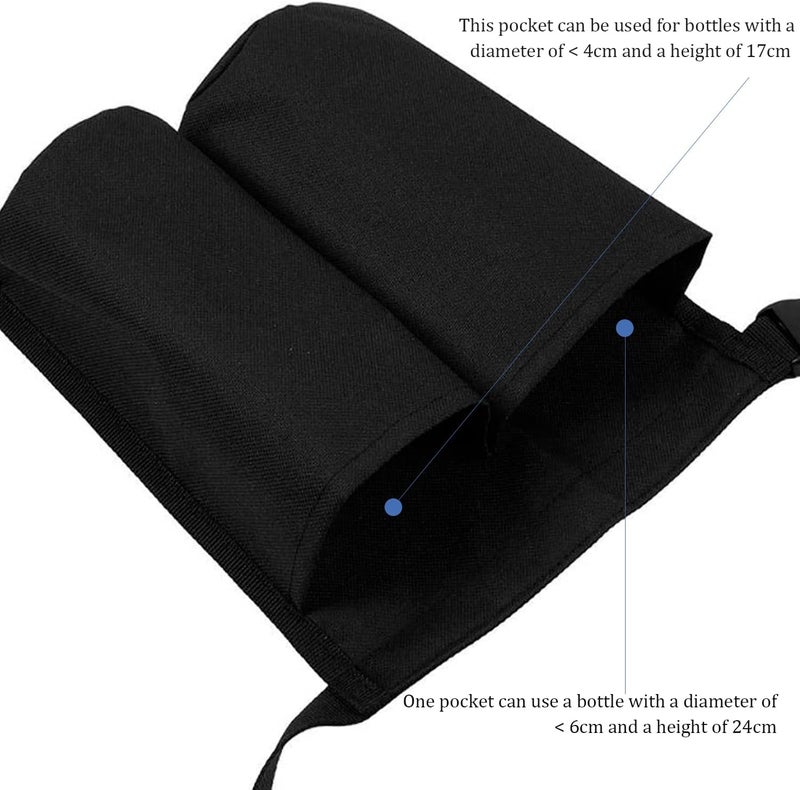 Pacify Massage Holster 2 Pocket Adjustable Massage Lotion Oil Holster Bottle Bag for Therapist - Image 2