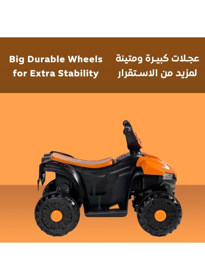 4-Wheel Kids Electric Bike - 6V Rechargeable Battery, LED Lights, Music - Ride-On Bike for Boys and Girls  - Image 5