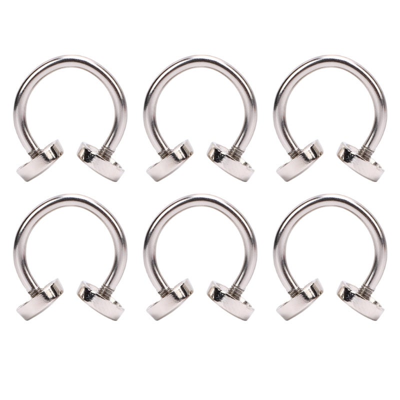 20PCS C Shaped Buckles Zinc Alloy 10mm Double Head Rivet Buckle for Clothing Collar Hat Decoration Shoe Hardware - Image 4