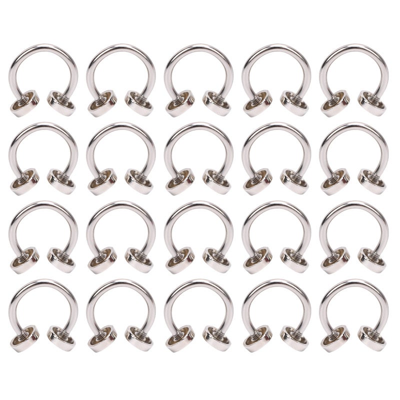 20PCS C Shaped Buckles Zinc Alloy 10mm Double Head Rivet Buckle for Clothing Collar Hat Decoration Shoe Hardware - Image 1
