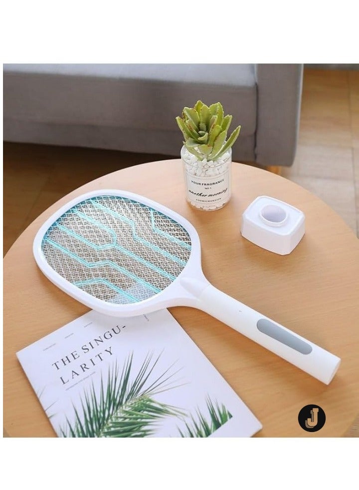 JAJEEK "Electric Mosquito Swatter – USB Rechargeable Bug Zapper Racket with Dual Mode & UV Light Lamp" - Image 1