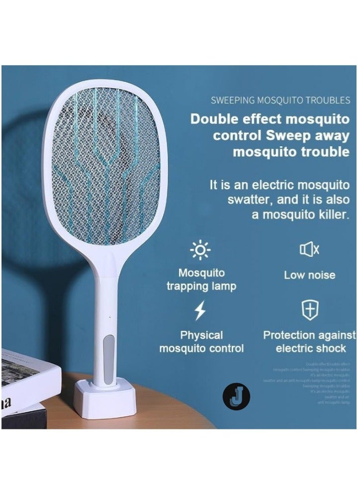 JAJEEK "Electric Mosquito Swatter – USB Rechargeable Bug Zapper Racket with Dual Mode & UV Light Lamp" - Image 3
