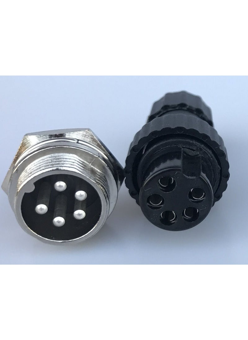 Generic GX16 M16 Male Female Welding Aviation Plug Socket Connector 5 Core panel M16 