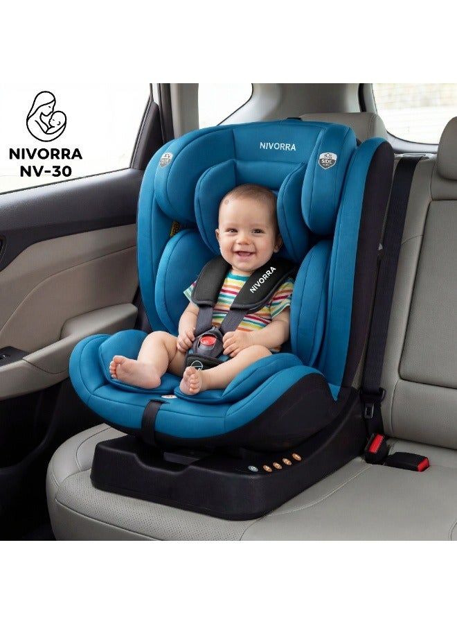 Nivorra Luxury Baby Car Seat ECE R129/04 Certified for 0-12 Years, Multi-Stage Recline with 5-Point Harness and Side Impact Protection - Image 1