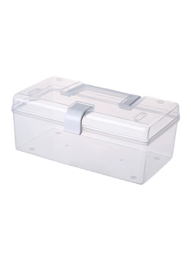 Huitich Transparent Plastic Storage Box with Handle & Lock – 18.5 × 10 × 11 cm - Image 1