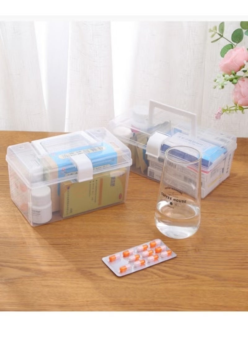Huitich Transparent Plastic Storage Box with Handle & Lock – 18.5 × 10 × 11 cm - Image 4