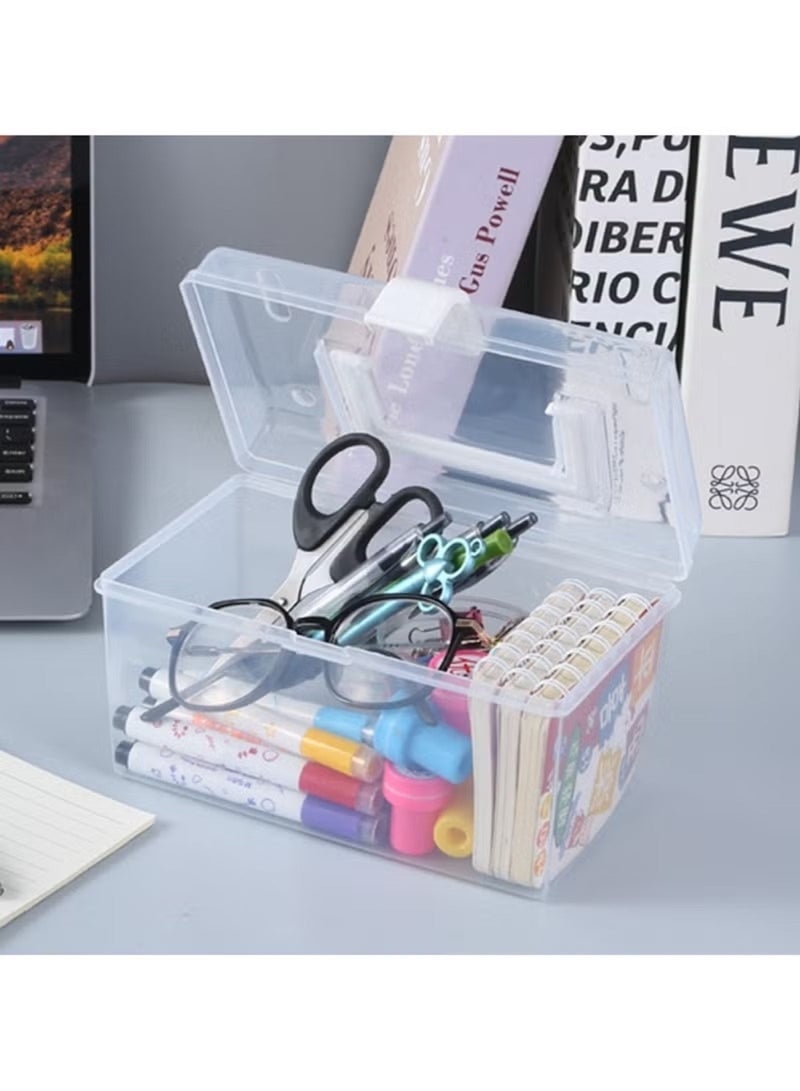 Huitich Transparent Plastic Storage Box with Handle & Lock – 18.5 × 10 × 11 cm - Image 5