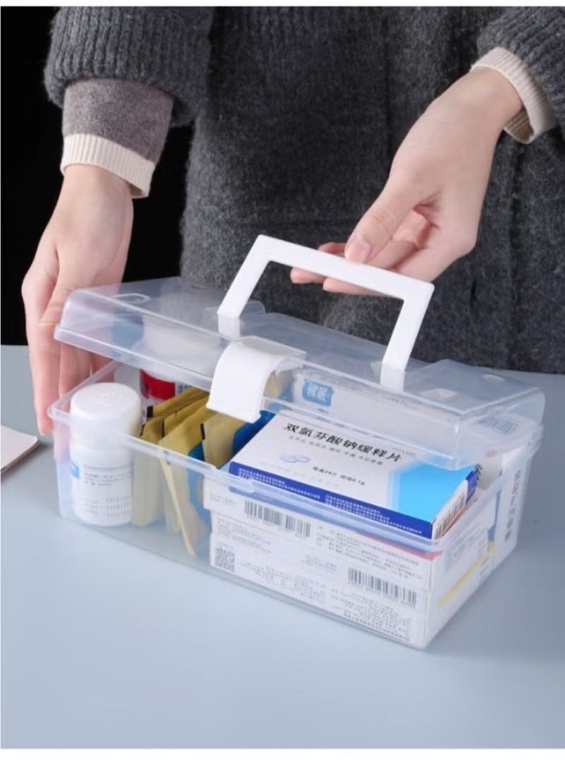 Huitich Transparent Plastic Storage Box with Handle & Lock – 18.5 × 10 × 11 cm - Image 2