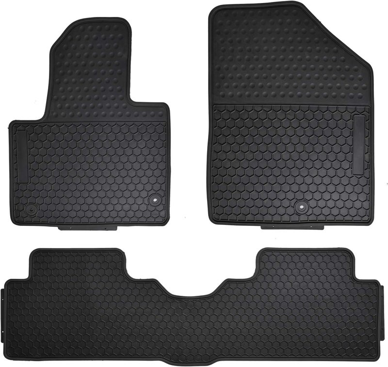 Megiteller Custom Fit Car Floor Mats for Hyundai Santa Fe (2013-2018) - Heavy Duty Rubber, Odorless, Washable, All Weather - Image 1