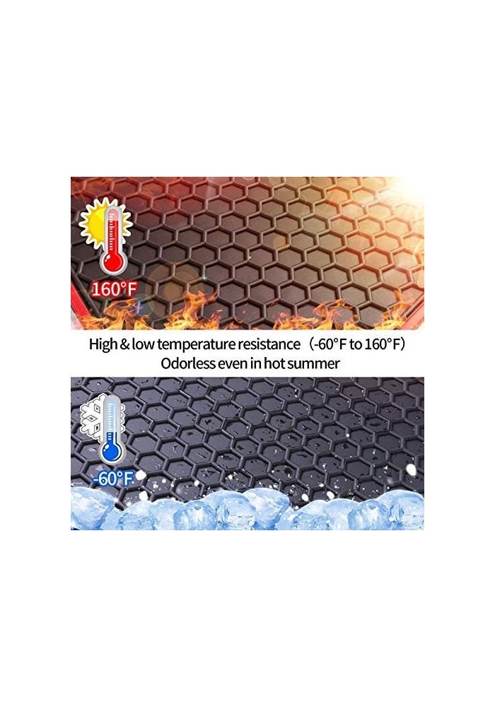 Megiteller Custom Fit Car Floor Mats for Hyundai Santa Fe (2013-2018) - Heavy Duty Rubber, Odorless, Washable, All Weather - Image 4